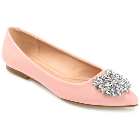 

Journee Collection Womens Renzo Wide Width Slip On Pointed Toe Ballet Flats