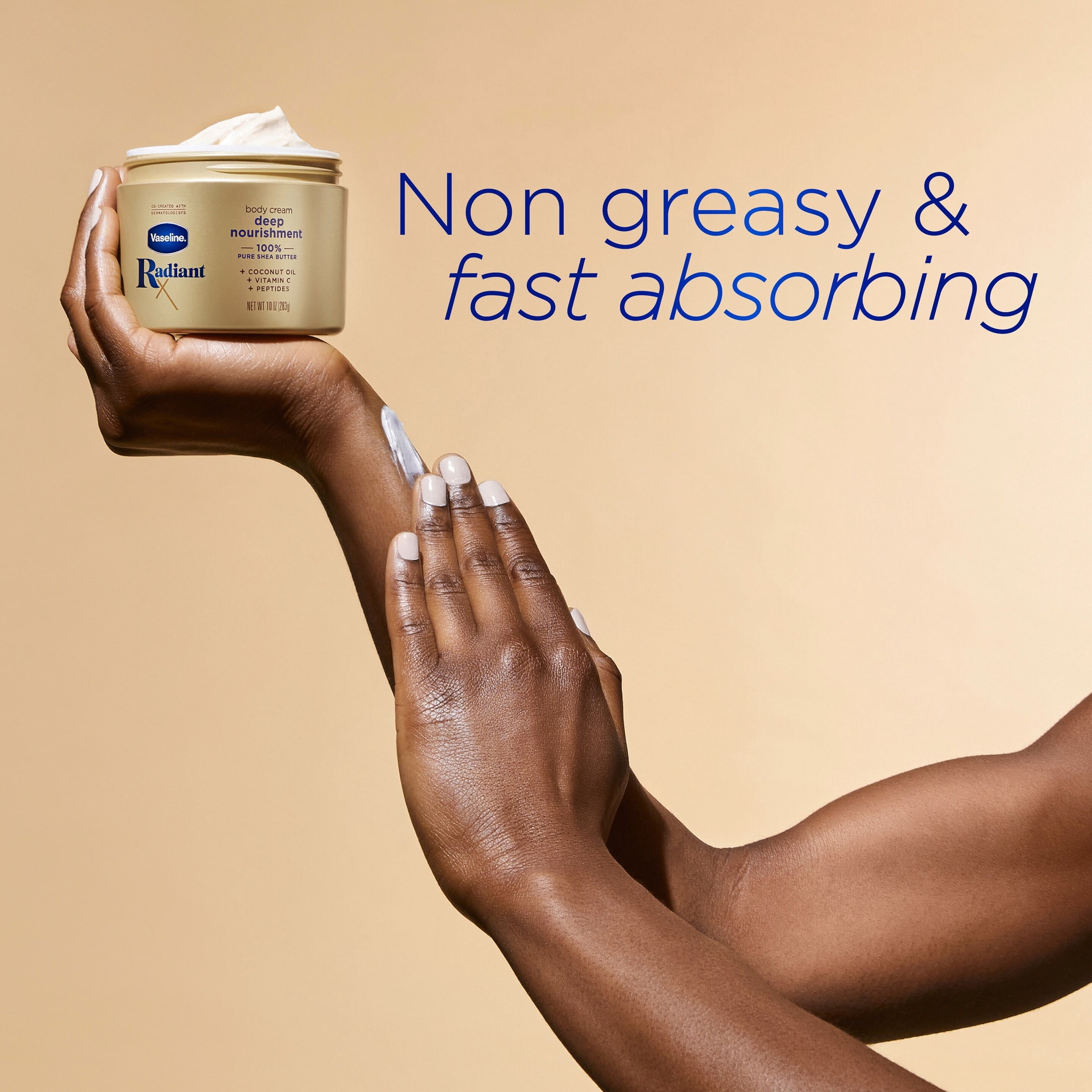 Vaseline Deep Nourishment Body Cream with Pure Shea Butter Coconut