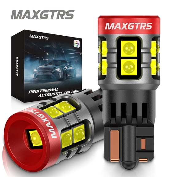 MAXGTRS 2x T10 LED Canbus W5W Lamp 168 194 2824 Bulb Car Interior Lighting Dome Trunk Reading Light