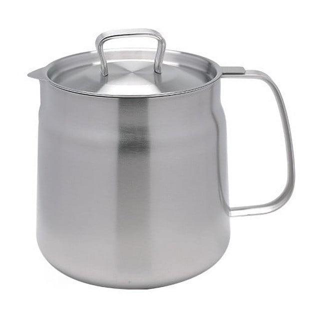 Casserole en Acier Inoxydable,Casseroles en Acier Inoxydable,Filtre à Huile Polyvalent de Grande Capacité en Acier Inoxydable 304 de 1500 ml,Contenant en Acier Inoxydable,Casserole de Filtration d'Huile en Acier Inoxydable,Casserole de Filtration d'Huile en Acier Inoxydable
