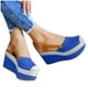 thumbnail image 3 of Moda mujer sólido verano señoras cómodas sandalias talón pendiente Casual playa zapatos Wmkox8yii  sa1027, 3 of 5