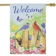 thumbnail image 3 of Northlight Welcome Birds on a Fence Outdoor House Flag 28" x 40", 3 of 7