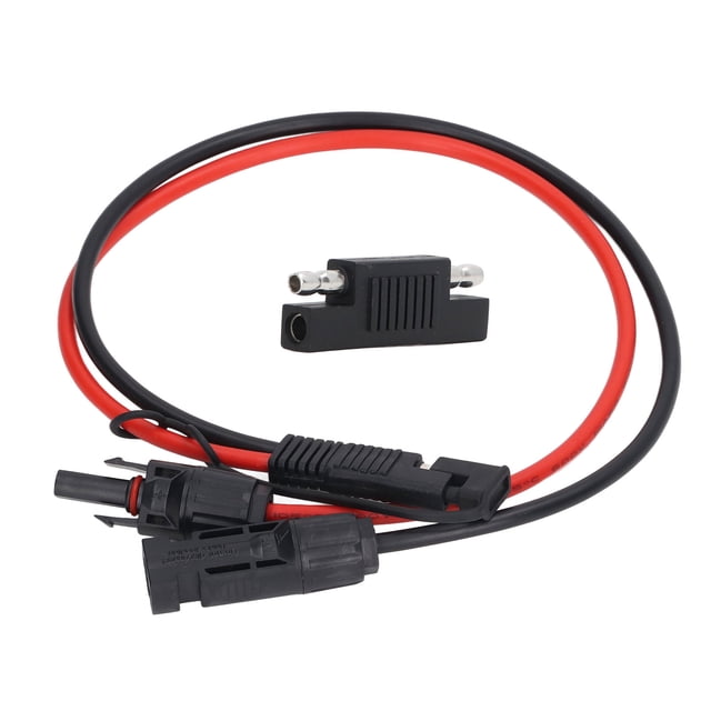 Solar Panel To SAE Adapter Cable, Low Power Loss Insulation 10AWG 0.60m SAE PV Connector Cable For Motorcycles