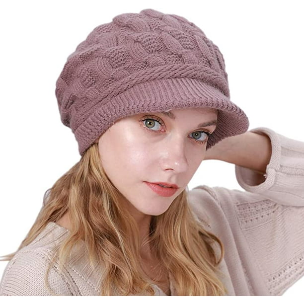 Winter Hat Women Hat with Peak Women Visor Cap Women Beret Beanie