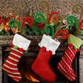 thumbnail image 4 of NOGIS 6 Pcs Christmas Tree Decoration Candy Cane Woolen Bells Candy Shape Christmas Tree Picks Lollipop Candy Curly Pick Ornaments Xmas Tree Topper for Vase Filler Home Office Decor (Green), 4 of 7