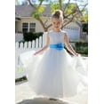 thumbnail image 5 of Ekidsbridal Girl Wedding Flower Girl Dress - V-Back Ivory Tulle with Tiebow, 5 of 5