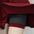 thumbnail image 7 of Women Fashion Casual Short Style Solid Half Skirt Glare Sun Skirt Pleated Pocket Skirt Pencil Skirts for Women Knee Length Linen Skirt Side Slit Skirt Crib Skirt Boy under Skirt Fluff Leather Skirts, 7 of 7