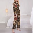 thumbnail image 3 of Fotbe Patriotic Deer Soldier Salute Conjunto de Pijama de Manga Larga para Mujer con Estampado, Ropa de Dormir de 2 Piezas, Conjunto de Casa Suave y Cómodo con Bolsillos-XX-Large, 3 of 7