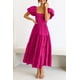 thumbnail image 2 of Vestido PRETTYGARDEN de Manga Abullonada, Cuello Cuadrado, Largo Midi, Talla XL, 2 of 8