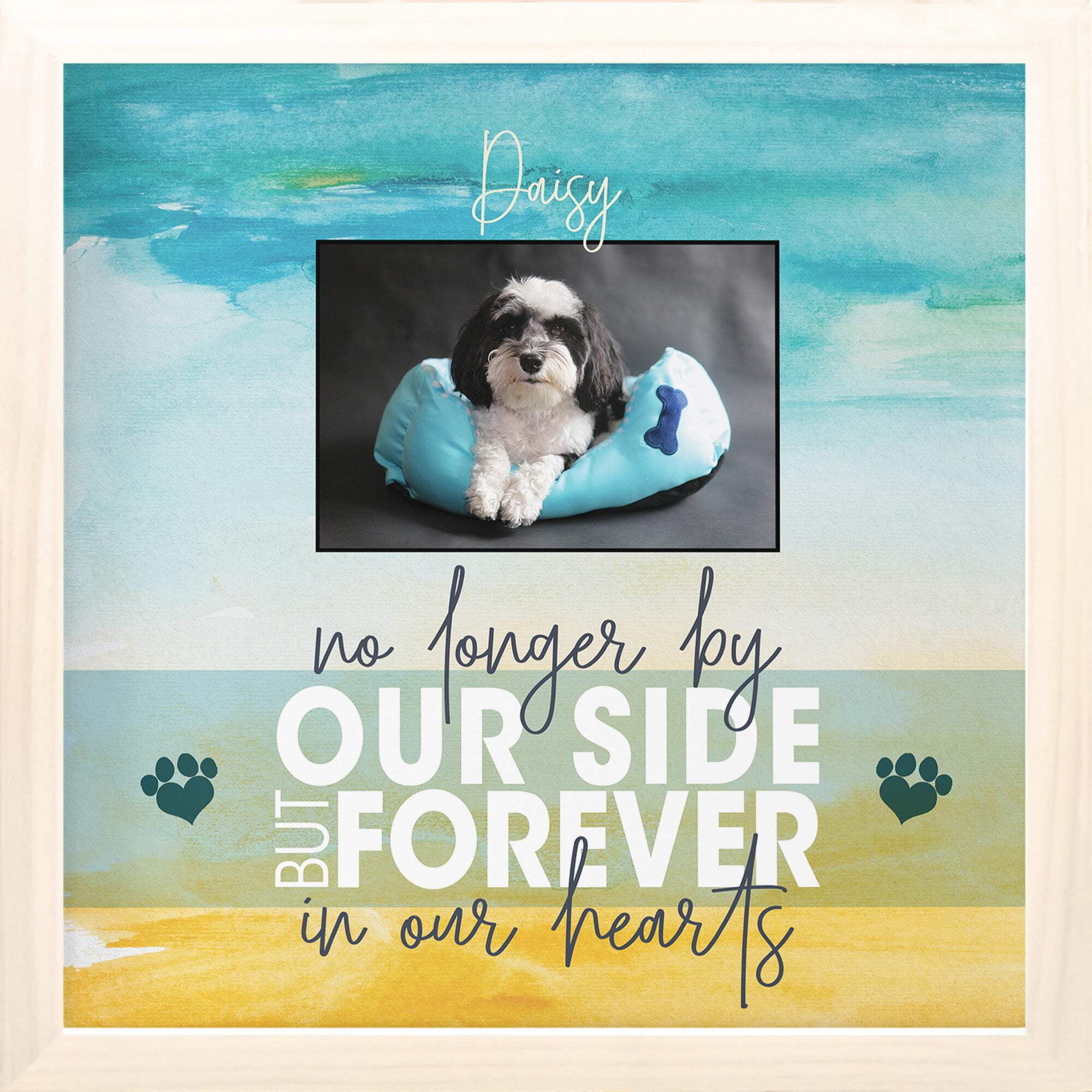 Pet Forever in My/Our Heart | Personalized Dog Cat Pet Print Wall Decor - Photo