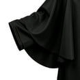 thumbnail image 5 of UTSJKR Mens Full‑Length Hooded Robe Cloak with Wide Bell Sleeves and Front Zipper for Wizard Sorcerer Halloween Party Stage Cosplay Outfit Black S, 5 of 6