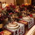 thumbnail image 5 of St Patrick''s Day Dining Table Runner, Spring Shamrock Clover Leaves Dresser Scarves Black White Plaid Farmhouse Coffe Table Runners ​Linen Burlap for Kitchen Decor, 5 of 6