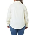 thumbnail image 2 of Agnes Orinda Plus Size Faux Leather Shirts for Women Long Sleeves Button Motorcycle Casual Jacket, 2 of 5