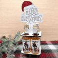 thumbnail image 5 of Mini portabotellas divertido navideño, mini soporte para botellas de licor para bebidas, bonito adorno de escritorio de madera, vamos a buscarlo, 5 of 5