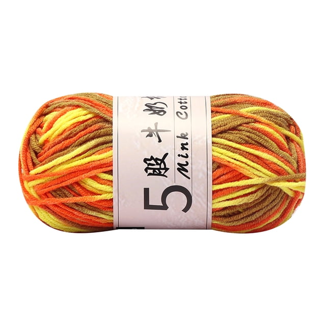 Birdeem Five Strands of Milk Cotton Gradient Hand-Woven Diy Doll Sections Dyed Baby Wool Ball