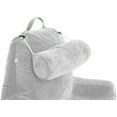 thumbnail image 6 of Husband Pillow Medium Light Grey, Backrest for Kids, Teens, Petite Adults - Reading Pillows With Arms, Adjustable Loft, Plush Memory Foam, Bed Rest Chair Sitting Up, Detach Neck Roll, Removable Cover, 6 of 8