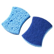 Cleaning Brush Non Scratch Cellulose Scrub Sponge Dishwashing Sponge For Kitchen 12 Pack Durable Non-Abrasive Sponges For Rinse Dry And Clean 12PCS