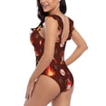 thumbnail image 5 of Yiaed Fire Extinguisher Print Women's Ruffled One Piece Swimsuit V Neck Swimwear Slimming Monokini for Woman-X-Large, 5 of 8
