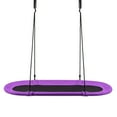 thumbnail image 4 of Topbuy 60" Flying Saucer Tree Swing Set Outdoor Oval Swing Adjustable Hanging Ropes for Kids Purple, 4 of 7