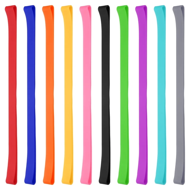 Unique Bargains 11.8 x 18' Rubber Bands, 10 Pcs, Multi Color