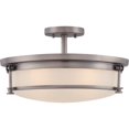 thumbnail image 2 of Quoizel Sailor Large Semi Flush Mount in Antique Nickel, 2 of 3