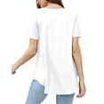 thumbnail image 4 of FOLUNSI Womens T Shirts Short Sleeve Round Neck Loose Print Tunic Tops with Pocket, 4 of 5