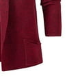 thumbnail image 4 of Men Cardigan Sweaters Solid Color Shawl Collar Long Sleeve Knitted Fall Casual Long Cardigan, 4 of 5