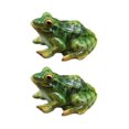 thumbnail image 1 of 2 piezas de rana de simulación decorativa para exteriores, figurita de bonsái, miniaturas de animales, pastel de resina, 1 of 6