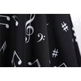 thumbnail image 6 of Vintage Pleated Dress for Women Sleeveless Musical Note Print Evening Party Prom Dress, 6 of 6