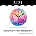 thumbnail image 2 of ATEDEANEI 12" Wall Clock Battery Operated Silent Non Ticking Romantic Rainbow Tie Dye Beautiful, 2 of 5