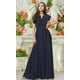 thumbnail image 3 of Vestido largo KOH KOH talla grande azul marino oscuro para mujer, 3 of 5