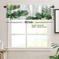 thumbnail image 3 of AshasdS Tropical Monstera Leaf Print Polyester Window Valance Curtain for Home Kitchen Living Room Bedroom Bathroom Decor 54x18 inch, 3 of 5