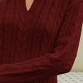 thumbnail image 4 of Lindreshi Fall Dresses for Women 2025 Homecoming Dresses Women's New Twisted Flower Mid Length Knitted Split Loose Pullover Sweater Dress, 4 of 4