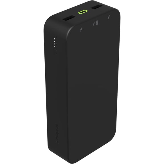 mophie Powerstation XL Power Bank 2023 - 20 000 mAh Large Internal Battery (2) USB-A Ports and (1) 20W USB-C PD Fast Charging Input/Output Port Travel-Friendly