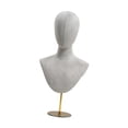 thumbnail image 4 of Cabeza de maniquí independiente, soporte versátil para exhibición de sombreros de moda, cabeza de maniquí Gris claro, 4 of 9