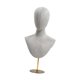 thumbnail image 4 of Cabeza de maniquí práctica y moderna con altura ajustable para exhibición de sombreros de mesa. Gris claro, 4 of 9