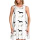 thumbnail image 1 of Balery Dachshund Dog Vestidos de verano para mujer con estampado: vestido holgado sin mangas, vestido playero informal y cómodo para días calurosos., 1 of 7