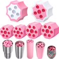 thumbnail image 1 of 6 piezas de espuma giratoria para vasos, 2 estilos, insertode 1/2 pulgada, apto para vasos de 40 oz a 10 oz, botellas, vasos giratorios (principalmente rosa), 1 of 2