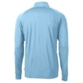 thumbnail image 3 of Men's Cutter & Buck  Powder Blue Akron RubberDucks Adapt Eco Knit Stretch Recycled Quarter-Zip Pullover, 3 of 3