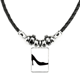 thumbnail image 1 of silueta de mujer negro tacon alto patron de collar a mano colgante de cuerda de cuero Unbranded M, 1 of 3