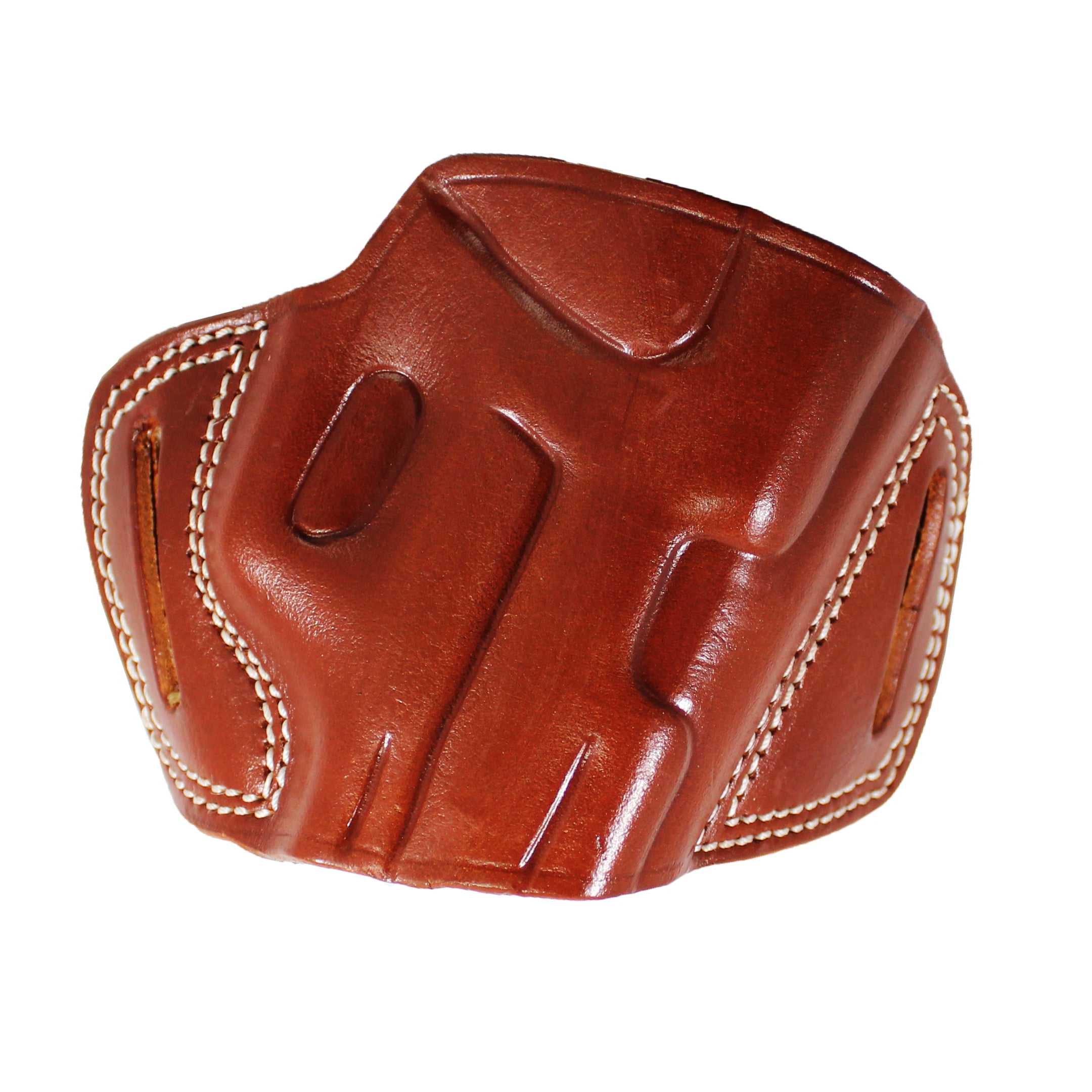Handmade Fast Draw Outside The Waist Band OWB Carry Leather Gun Holster (Brown - Right Hand, All 1911 Models)