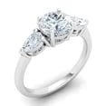 thumbnail image 2 of Dash Jewel 14K White Gold Plated 1.6 Ct Round Cut Lab Created Diamond Ring - 3 Stone Engagement Ring for Women - Beautiful Gift for Her - Perfect for Proposals and Special Celebrations, 2 of 6