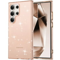 for Samsung Galaxy A52 5G Case Clear Glitter, Cute Sparkle Bling Sparkly Shiny Cover for Women Girly Aesthetic Design, Transparent Slim Flexible Soft TPU, Non-Yellowing, Wireless Charging,Gold