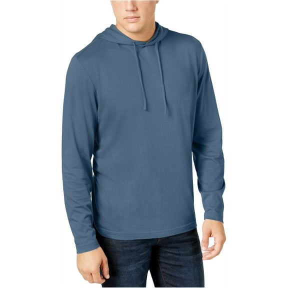 Mens Jersey Hooded Shirt (Wedgewood Blue, Small)