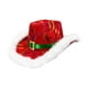 thumbnail image 3 of Sombrero de vaquero navideño rojo, accesorio de disfraz para festival, cosplay, fiesta de máscaras Rayas de colores, 3 of 7