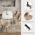thumbnail image 1 of Historyli Juego de 2 sillas de comedor,sillas de cocina de mediados de siglo tapizadas,sillas de comedor rojas,sillas decorativas sin brazos de cuero sintético,sillas auxiliares sin brazos con patas, 1 of 7