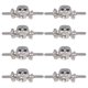 thumbnail image 4 of Pernos con Punta de Calavera 150 Uds Ticfox Aleación de Zinc Plateado, 4 of 14