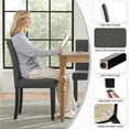 thumbnail image 4 of Yaheetech Modern Upholstered Dining Chairs with Solid Wood Legs, Set of 2, Dark Gray, 4 of 7