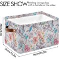 thumbnail image 3 of Coolnut Vintage Flowers Foldable Canvas Storage Bin, Sturdy Fabric Storage Basket with Handles, Storage Cube Box for Organizing Shelf Nursery Toy Closet 2PCS#1041 Home Decor, 3 of 7