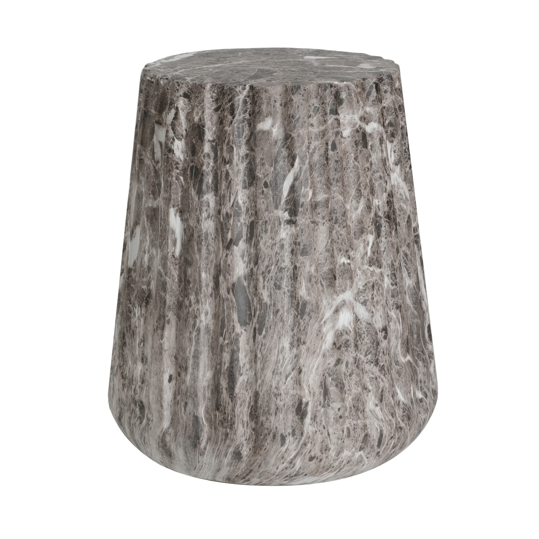 Christopher Knight Home Cylindrical Side Table, Lightweight Concrete Round End Table for Indoor & Outdoor Use, Brown
